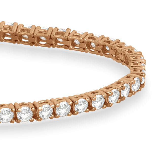 Eternity Lab Diamond Tennis Bracelet 14k Rose Gold (7.08ct)