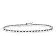 Alternating Diamond & Black Diamond Eternity Bracelet 14K White Gold (1.00ct)