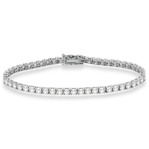 Eternity Lab Grown Diamond Tennis Bracelet 14k White Gold (5.51ct)