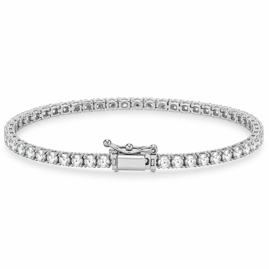 Eternity Lab Diamond Tennis Bracelet 14k White Gold (3.51ct)