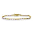 Alternating Diamond & Amethyst Eternity Bracelet 14K Yellow Gold (3.14ct)