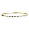 Alternating Diamond & Black Diamond Eternity Bracelet 14K Yellow Gold (1.00ct)
