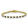 Alternating Diamond & Black Diamond Eternity Bracelet 14K Yellow Gold (11.87ct)