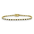 Alternating Diamond & Black Diamond Eternity Bracelet 14K Yellow Gold (3.51ct)