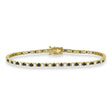 Alternating Diamond & Black Diamond Eternity Bracelet 14K Yellow Gold (3.00ct)