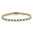 Alternating Diamond & Black Diamond Eternity Bracelet 14K Yellow Gold (8.37ct)