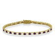 Alternating Diamond & Lab Alexandrite Eternity Tennis Bracelet 14K Yellow Gold (8.37ct)