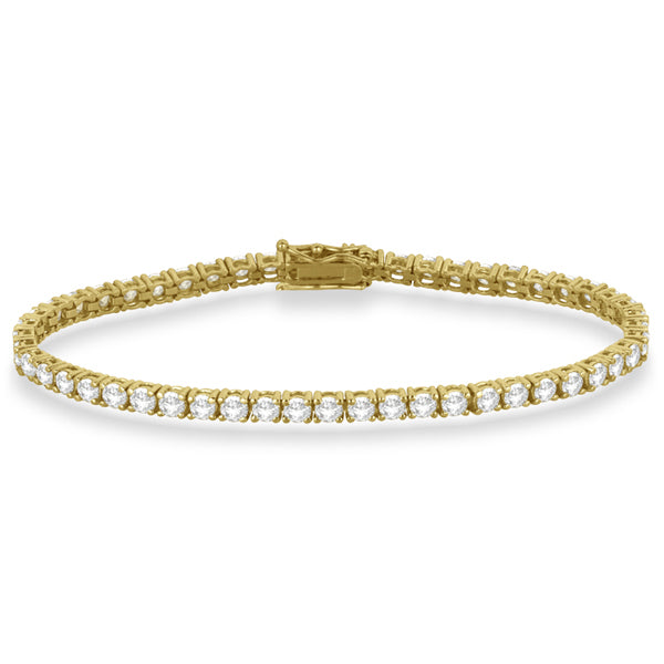 Eternity Lab Diamond Tennis Bracelet 14k Yellow Gold (5.51ct)