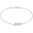 Diamond Sideways Mini Infinity Bracelet in 14k White Gold 0.15ct