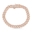 Diamond Link Chain Bracelet 14k Rose Gold (5.00ct)