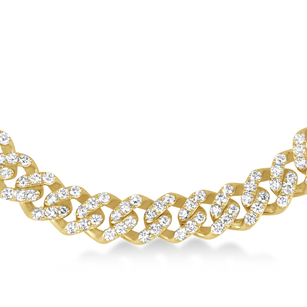 Diamond Link Chain Bracelet 14k Yellow Gold (5.00ct)