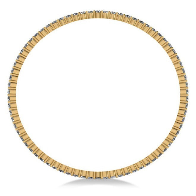Stackable Diamond Bangle Eternity Bracelet 14k Yellow Gold (5.18ct)
