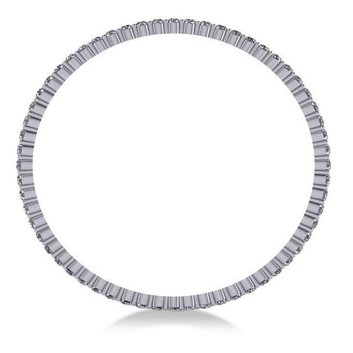Stackable Diamond Bangle Eternity Bracelet 14K White Gold (9.00ct)