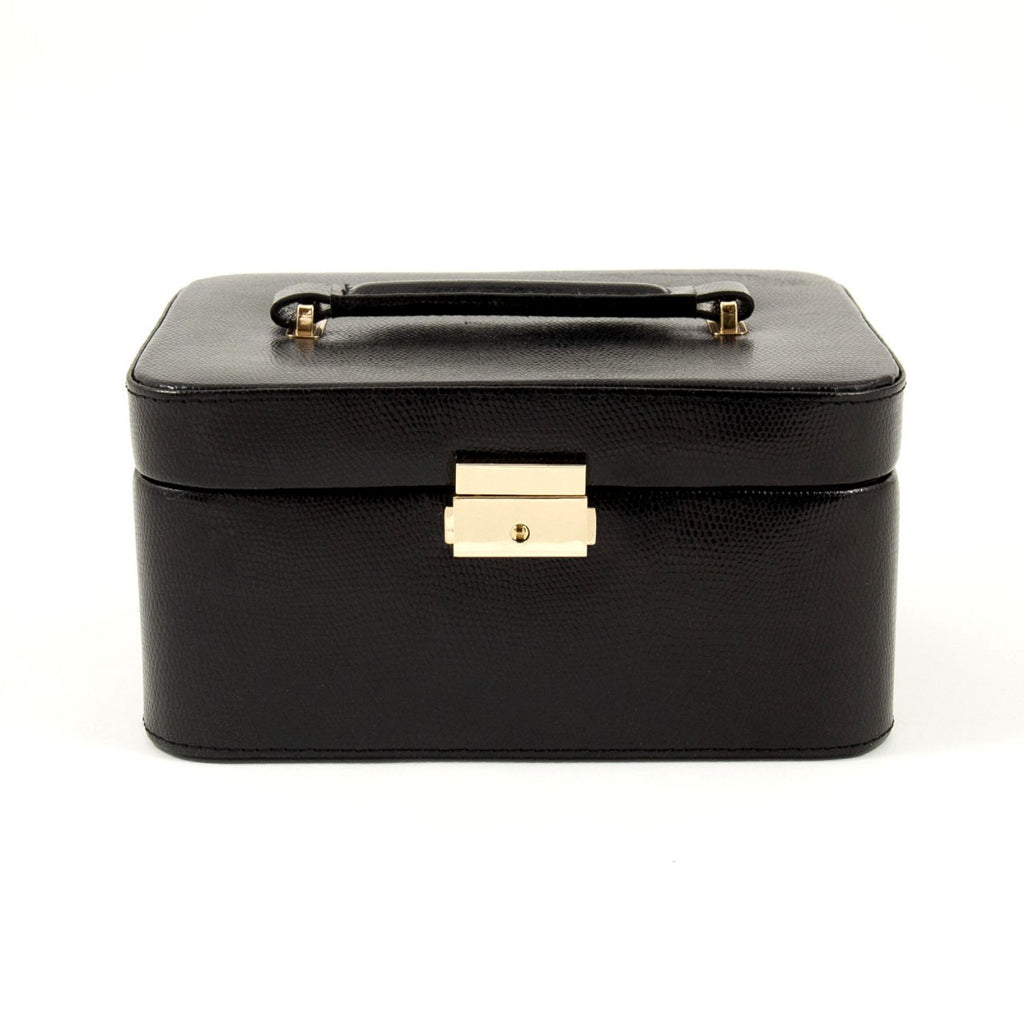 Leather Jewelry Box For 3 Watches w/ Compartments & Case