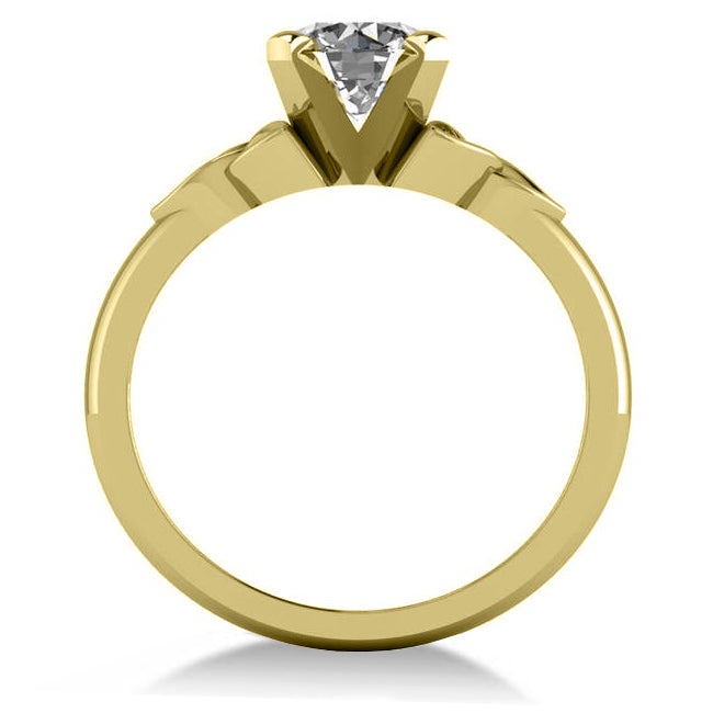 Celtic Love Knot Solitaire Engagement Ring Setting 14k Yellow Gold