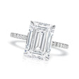 Emerald Cut Lab Diamond Solitaire Engagement Ring in Platinum (6.90ct)