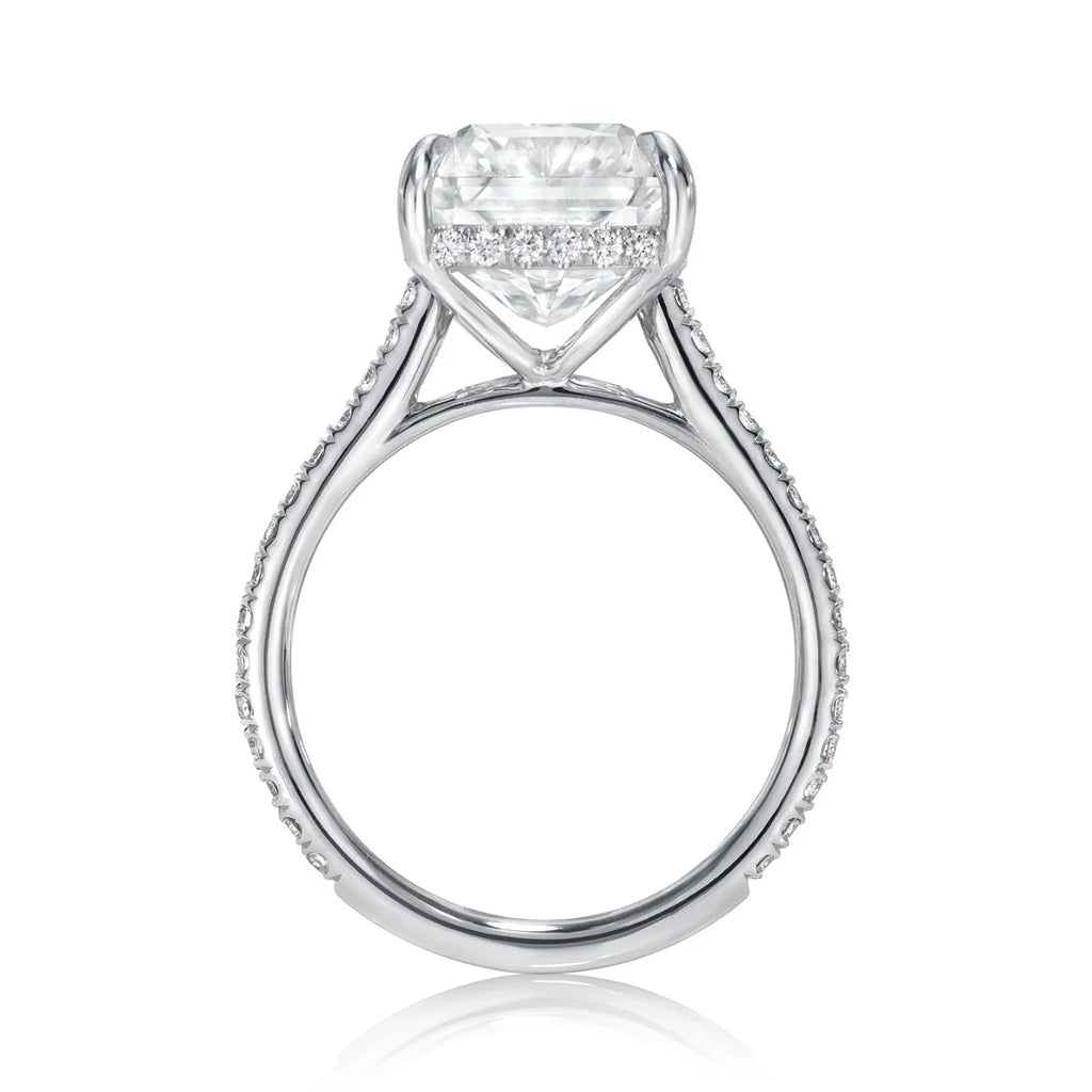 Radiant Cut Lab Diamond Solitaire Engagement Ring in Platinum (7.90ct)