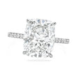 Elongated Cushion Lab Diamond Engagement Ring 18K White Gold (4.52ct)
