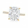 Elongated Cushion Lab Diamond Engagement Ring 18K Yellow Gold (4.52ct)