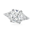 Cushion Cut Lab Diamond 5 Stone Engagement Ring in Platinum (5.70ct)
