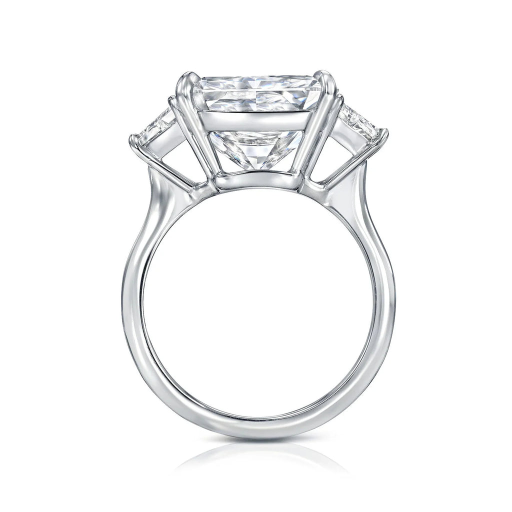 Radiant Cut Lab Diamond 3 Stone Engagement Ring in Platinum (5.50ct)