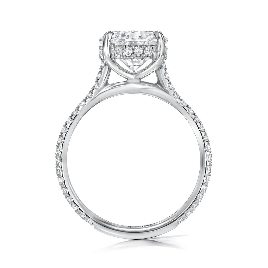 Round Brilliant Cut Lab Diamond Solitaire Engagement Ring in Platinum (3.50ct)