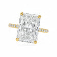 Radiant Cut Lab Diamond Solitaire Engagement Ring 14K Yellow Gold (7.90ct)