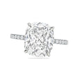 Cushion Cut Lab Diamond Solitaire Engagement Ring 14K White Gold (5.54ct)