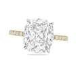 Cushion Cut Lab Diamond Solitaire Engagement Ring 14K Two Tone Gold (5.54ct)