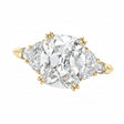 Cushion Cut Lab Diamond 5 Stone Engagement Ring 14K Yellow Gold (5.70ct)