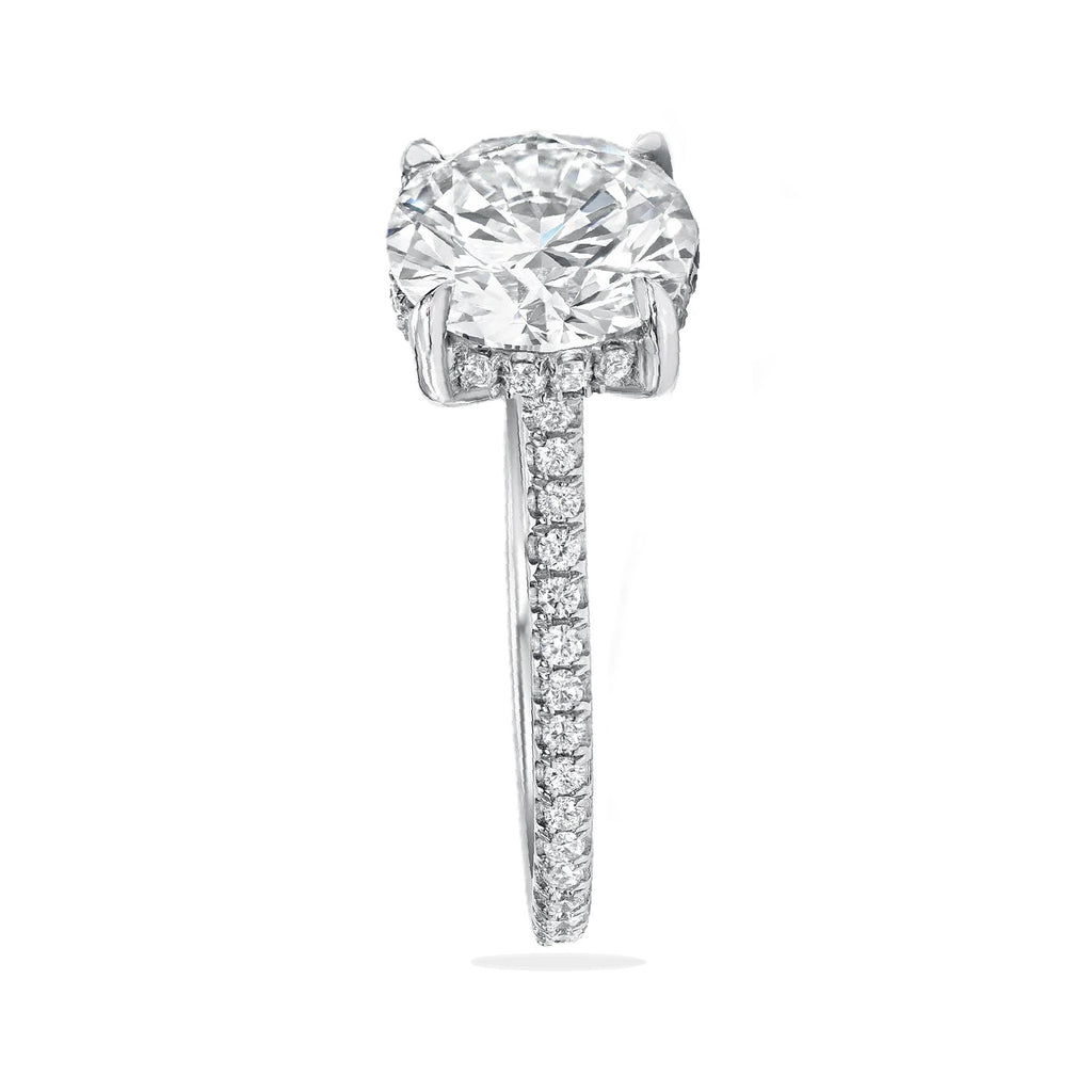 Round Brilliant Cut Lab Diamond Solitaire Engagement Ring 14K White Gold (3.50ct)