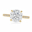 Round Brilliant Cut Lab Diamond Solitaire Engagement Ring 14K Yellow Gold (3.50ct)