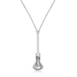 Lacrosse Stick Charm Men's Pendant Necklace 14K White Gold