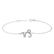 Capricorn Zodiac Diamond Bracelet 14k White Gold (0.155ct)