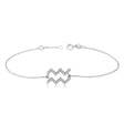 Aquarius Zodiac Diamond Bracelet 14k White Gold (0.15ct)