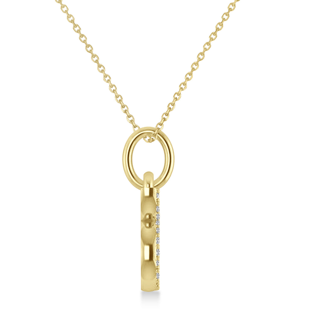 Taurus Zodiac Diamond Pendant Necklace 14k Yellow Gold (0.12ct)