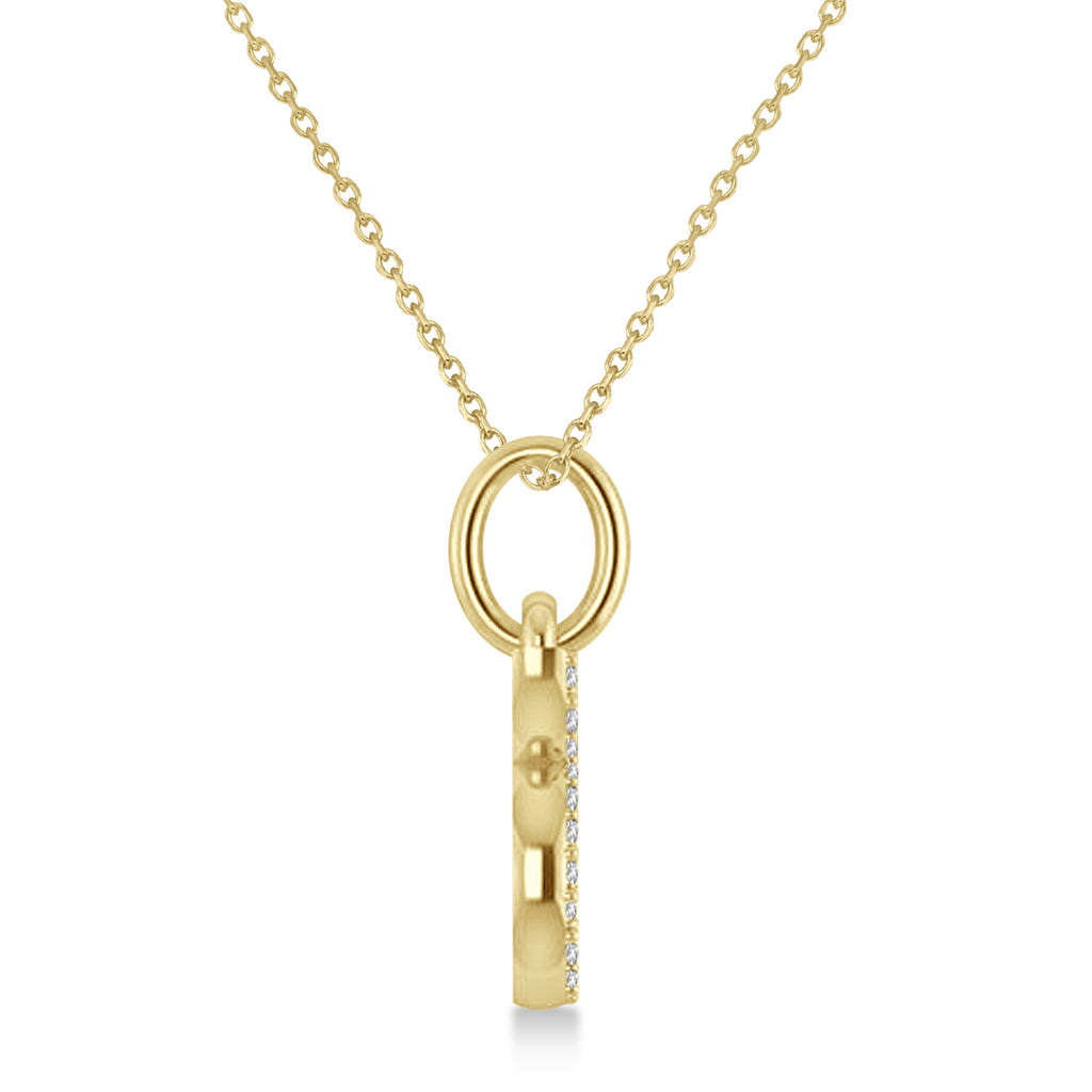 Gemini Zodiac Diamond Pendant Necklace 14k Yellow Gold (0.15ct)