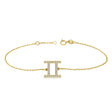 Gemini Zodiac Diamond Bracelet 14k Yellow Gold (0.15ct)