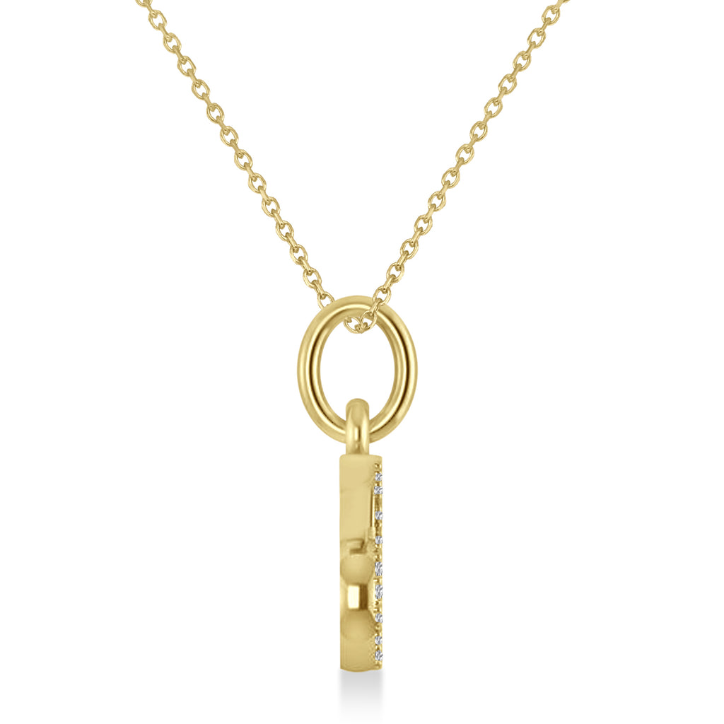 Cancer Zodiac Diamond Pendant Necklace 14k Yellow Gold (0.18ct)