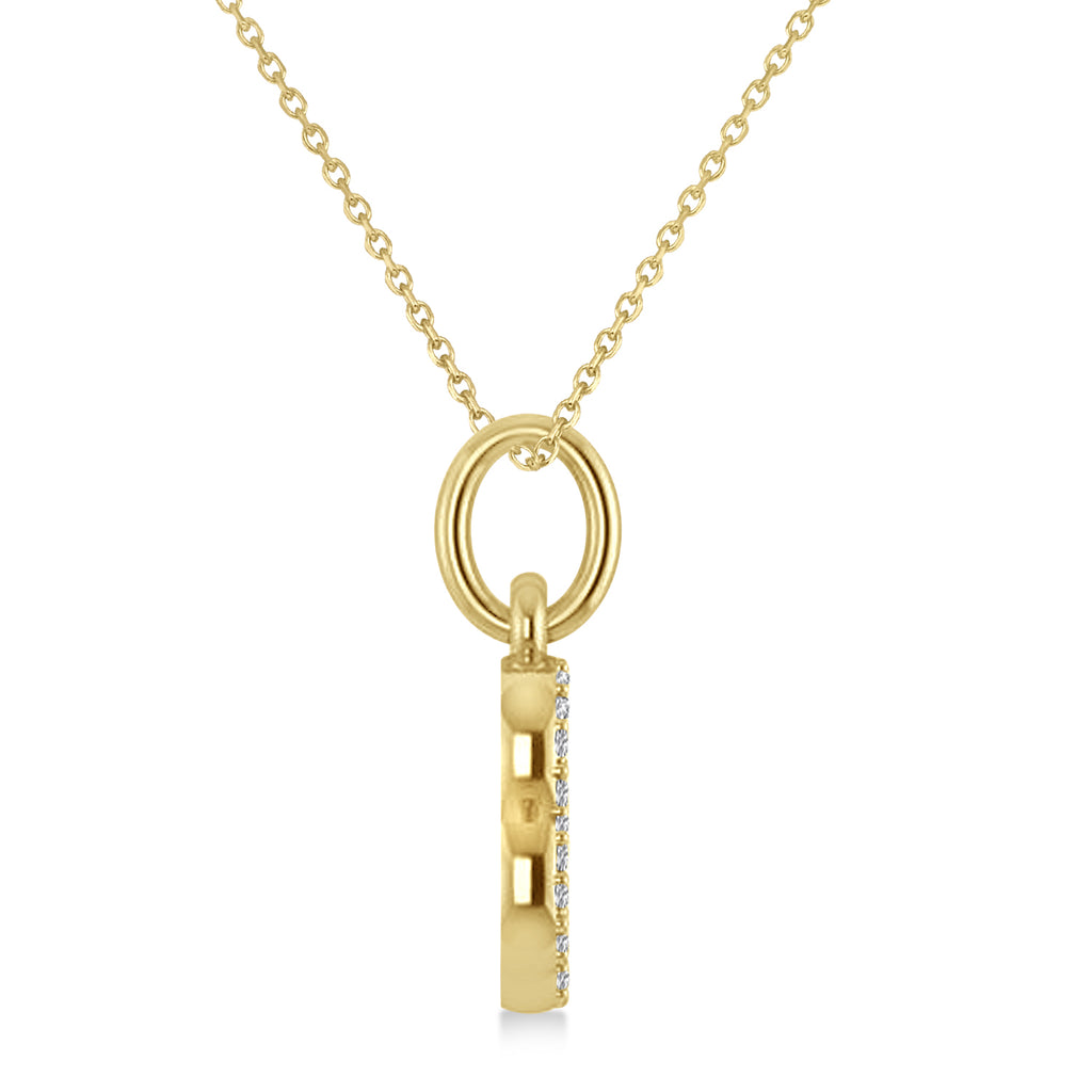 Leo Zodiac Diamond Pendant Necklace 14k Yellow Gold (0.125ct)