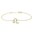 Leo Zodiac Diamond Bracelet 14k Yellow Gold (0.125ct)