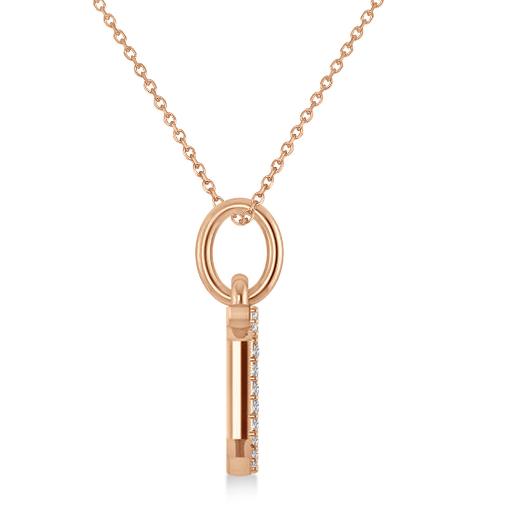 Virgo Zodiac Diamond Pendant Necklace 14k Rose Gold (0.18ct)