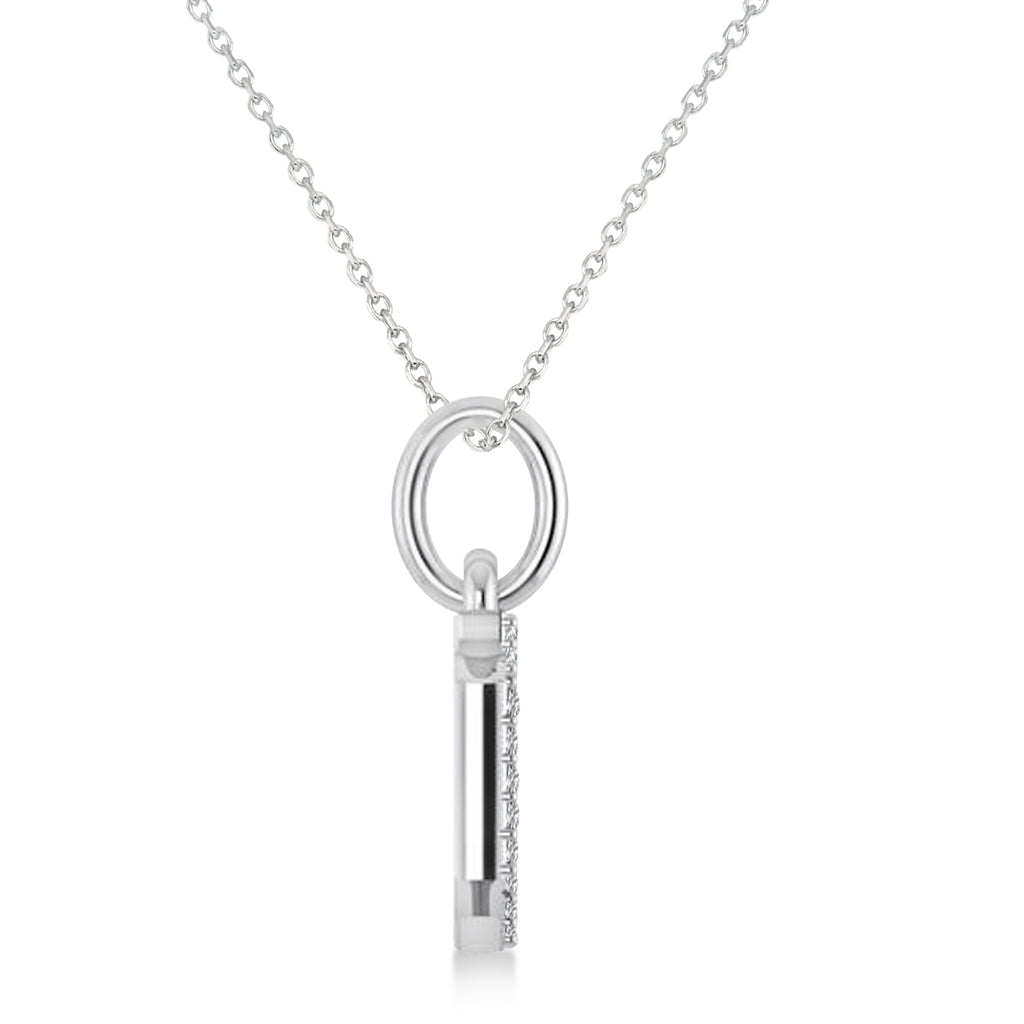 Virgo Zodiac Diamond Pendant Necklace 14k White Gold (0.18ct)