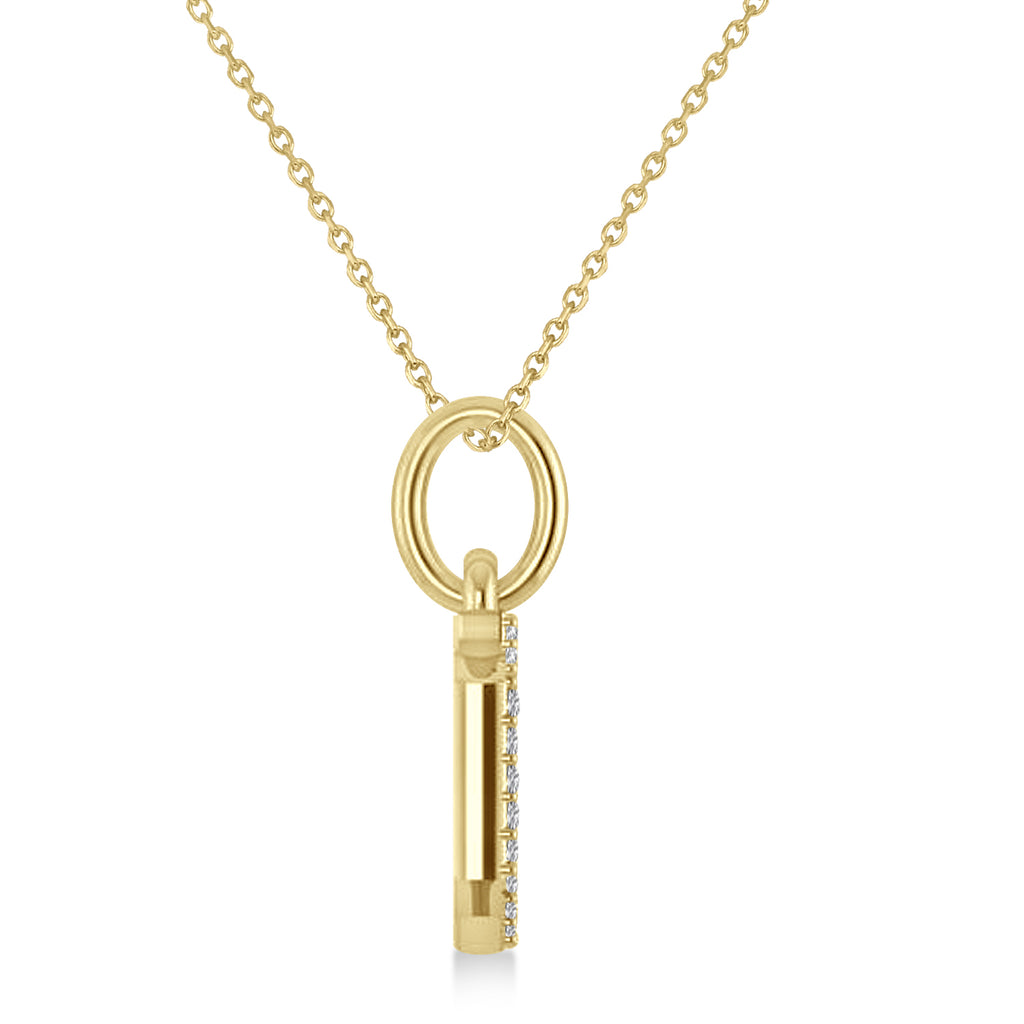 Virgo Zodiac Diamond Pendant Necklace 14k Yellow Gold (0.18ct)