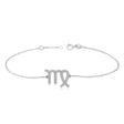 Virgo Zodiac Diamond Bracelet 14k White Gold (0.18ct)