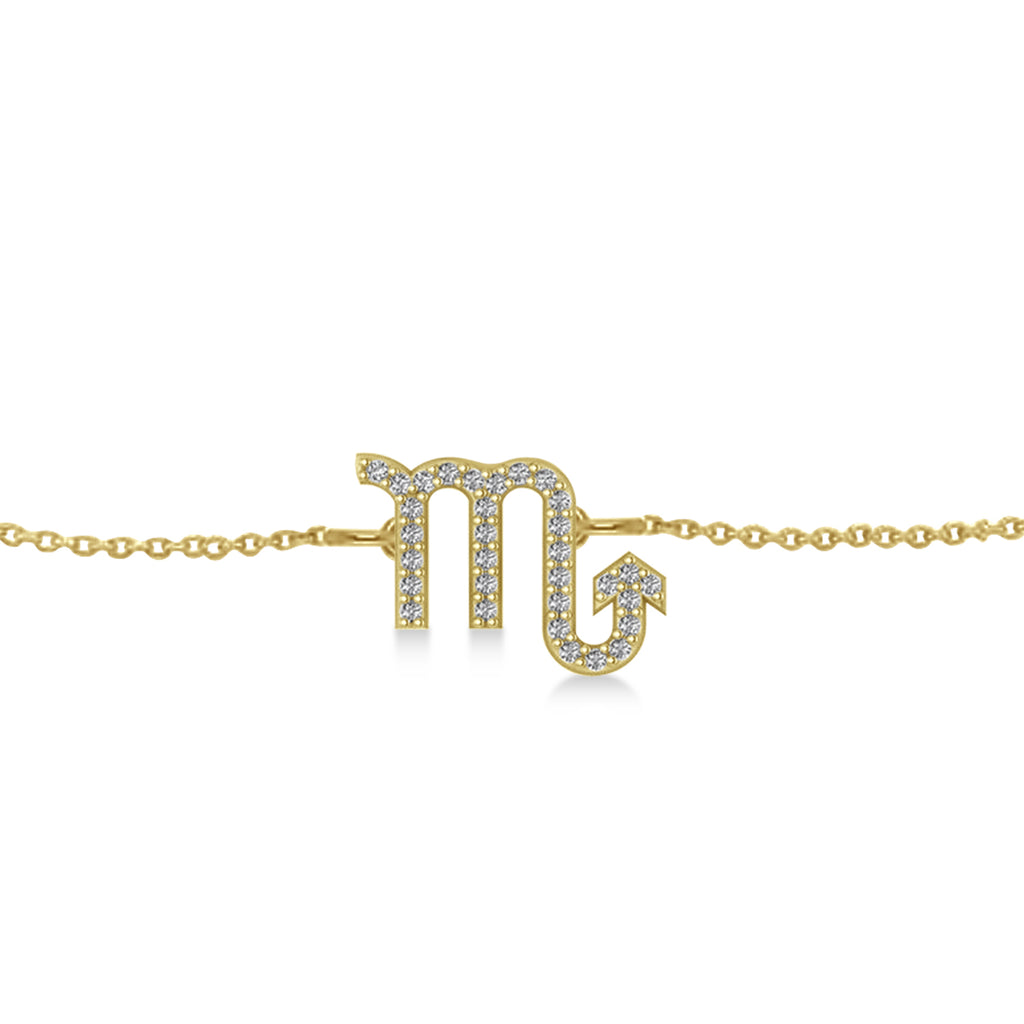 Scorpio Zodiac Diamond Bracelet 14k Yellow Gold (0.16ct)
