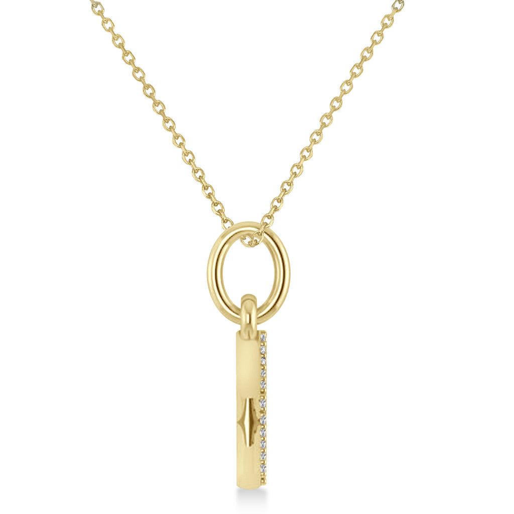 Sagittarius Zodiac Diamond Pendant Necklace 14k Yellow Gold (0.10ct)