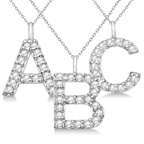 Personalized Initial Pendant - 14K White Gold Over Sterling Silver, Engravable A To Z