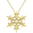 Diamond Snowflake Pendant Necklace 14k Yellow Gold (0.06ct)