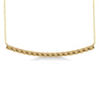 Curved Rope Bar Trapeze Pendant Necklace 14k Yellow Gold